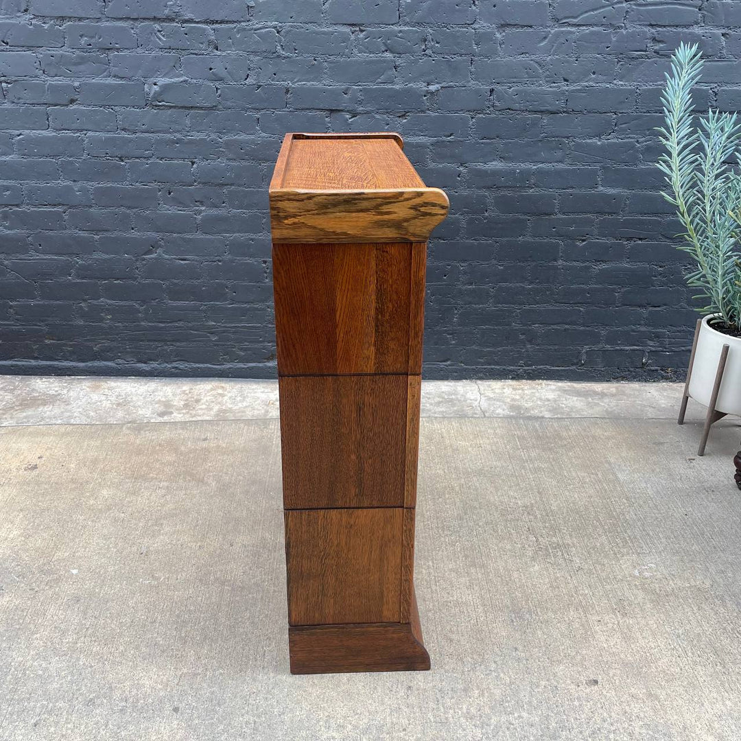 Vintage Barristers Oak & Glass Stackable Bookcase by Humphrey, c.1940 ...