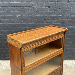 Vintage Barristers Oak & Glass Stackable Bookcase by Humphrey, c.1940’s