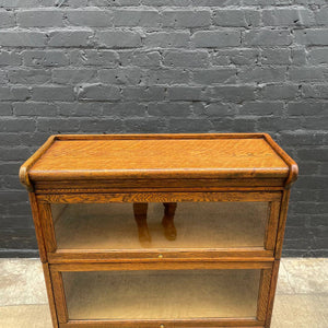 Vintage Barristers Oak & Glass Stackable Bookcase by Humphrey, c.1940’s