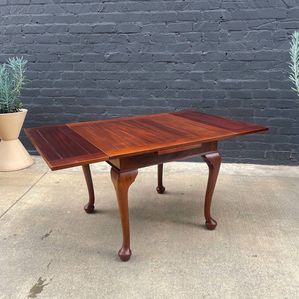 American Antique Solid Mahogany Expanding Dining Table, c.1950’s