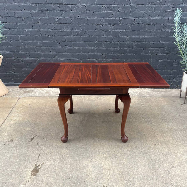 American Antique Solid Mahogany Expanding Dining Table, c.1950’s