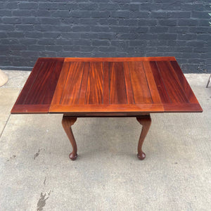 American Antique Solid Mahogany Expanding Dining Table, c.1950’s
