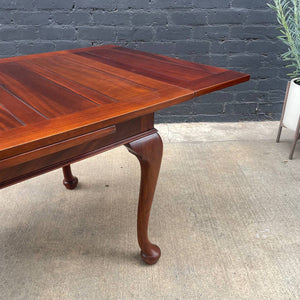 American Antique Solid Mahogany Expanding Dining Table, c.1950’s