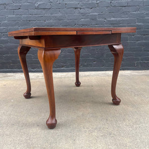 American Antique Solid Mahogany Expanding Dining Table, c.1950’s