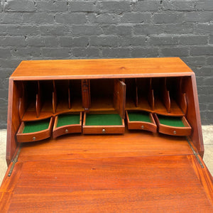 American Antique Solid Walnut Drop-Leaf Desk with Claw Feet, c.1950’s