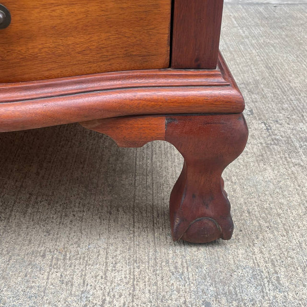 American Antique Solid Walnut Drop-Leaf Desk with Claw Feet, c.1950’s