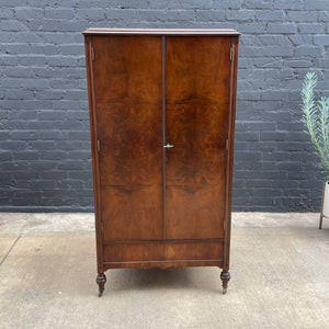 American Antique Berdermeier Directoire Walnut Armoire/Wardrobe on Castors, c.1940’s