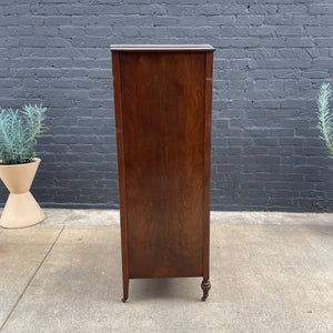 American Antique Berdermeier Directoire Walnut Armoire/Wardrobe on Castors, c.1940’s
