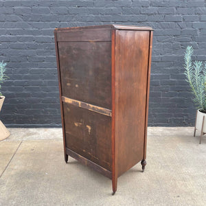 American Antique Berdermeier Directoire Walnut Armoire/Wardrobe on Castors, c.1940’s
