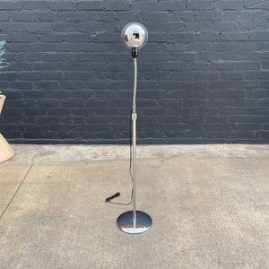 Mid-Century Modern Adjustable Goose Neck Chrome Floor Lamp, c.1960’s