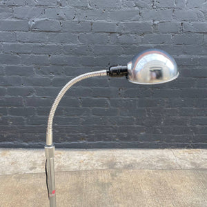 Mid-Century Modern Adjustable Goose Neck Chrome Floor Lamp, c.1960’s
