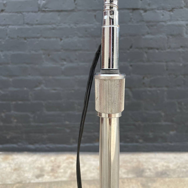 Mid-Century Modern Adjustable Goose Neck Chrome Floor Lamp, c.1960’s