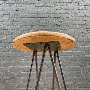 Pair of Iron & Wood Hairpin Leg Style Bar Stools