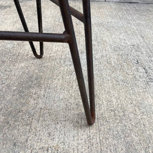 Pair of Iron & Wood Hairpin Leg Style Bar Stools