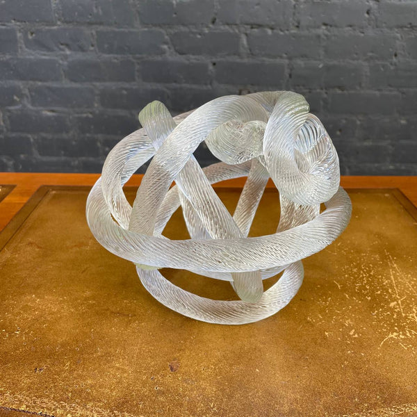 Vintage Art Glass Tangle Rope Sculpture, c.1970’s