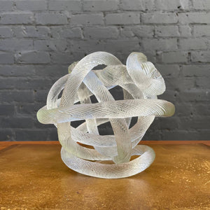 Vintage Art Glass Tangle Rope Sculpture, c.1970’s