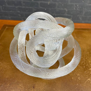 Vintage Art Glass Tangle Rope Sculpture, c.1970’s
