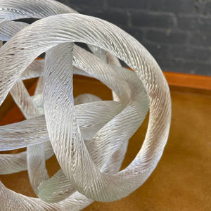 Vintage Art Glass Tangle Rope Sculpture, c.1970’s