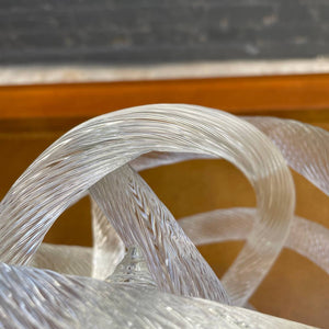 Vintage Art Glass Tangle Rope Sculpture, c.1970’s
