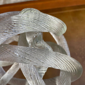 Vintage Art Glass Tangle Rope Sculpture, c.1970’s