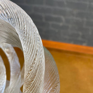 Vintage Art Glass Tangle Rope Sculpture, c.1970’s