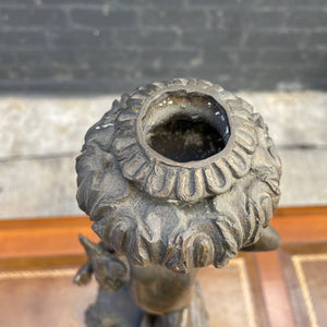 Pair of Vintage Art Nouveau Style Brass Candle Holders