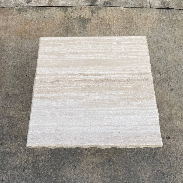 Italian Travertine Stone Marble Side Table, c.1970’s