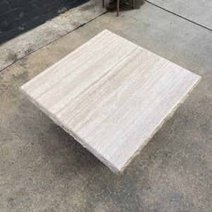 Italian Travertine Stone Marble Side Table, c.1970’s