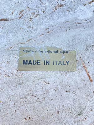 Italian Travertine Stone Marble Side Table, c.1970’s