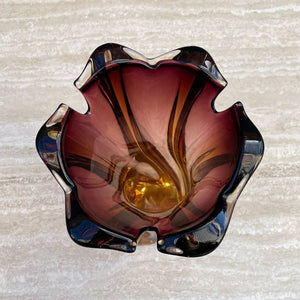 Vintage Italian Murano Swirl Glass Vase Sculpture, c.1970’s