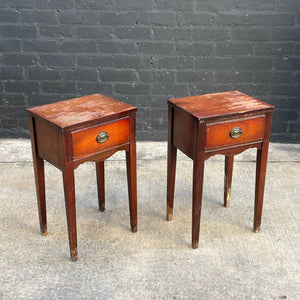 Pair of Antique Federal Style Mahogany Night Stands, c.1960’s