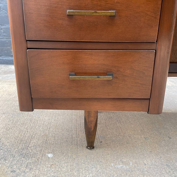 Mid-Century Modern Walnut Desk with Finished Back, 1960’s