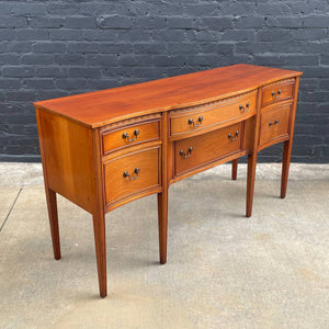 American Antique Federal Style Mahogany Sideboard Buffet Credenza, c.1950’s