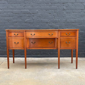 American Antique Federal Style Mahogany Sideboard Buffet Credenza, c.1950’s
