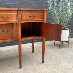 American Antique Federal Style Mahogany Sideboard Buffet Credenza, c.1950’s