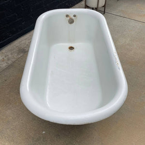 Vintage Porcelain & Steel Bath Tub with Claw Feet, c.1960’s