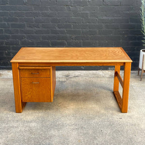Mid-Century Modern Oak Desk, c.1980’s