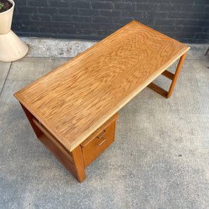 Mid-Century Modern Oak Desk, c.1980’s