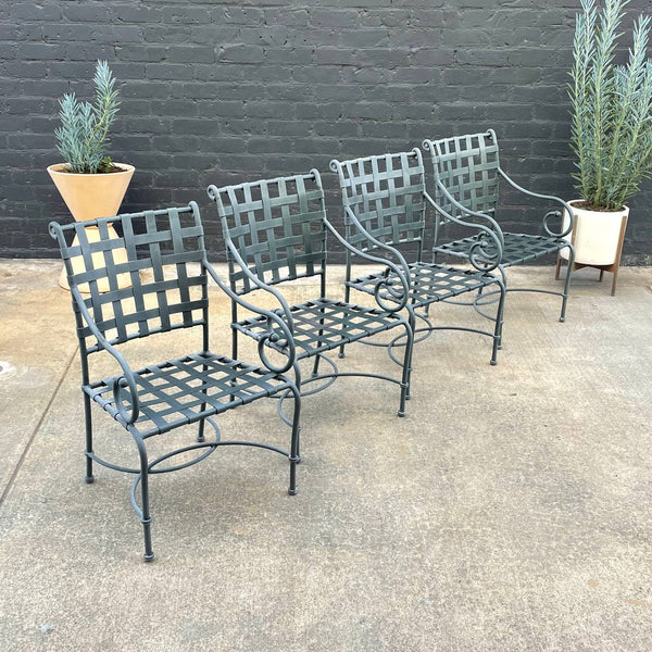 Set of 4 Vintage Mid-Century Modern Outdoor Aluminum Patio Chairs by Brown Jordan, c.1970’s