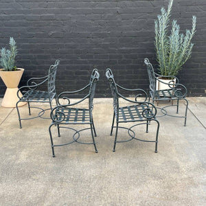 Set of 4 Vintage Mid-Century Modern Outdoor Aluminum Patio Chairs by Brown Jordan, c.1970’s