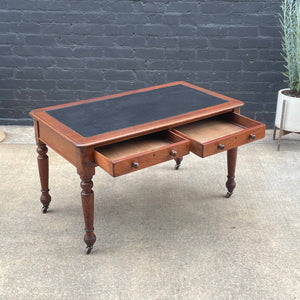 Vintage French Provincial Style Desk with Leather Top, c.1960’s