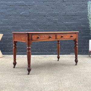Vintage French Provincial Style Desk with Leather Top, c.1960’s
