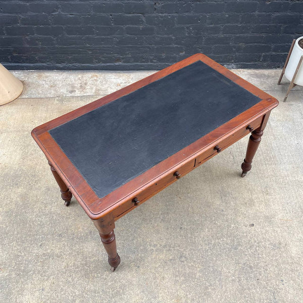 Vintage French Provincial Style Desk with Leather Top, c.1960’s