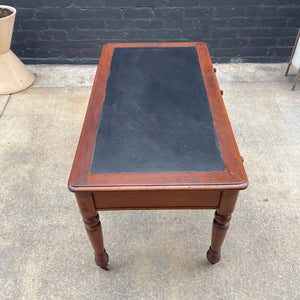 Vintage French Provincial Style Desk with Leather Top, c.1960’s