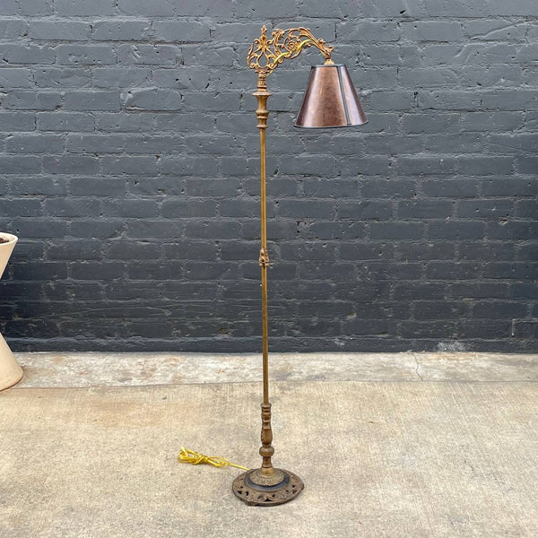 Antique Victorian Style Bridge Arm Floor Lamp, c.1930’s