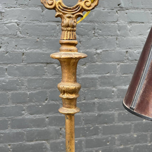 Antique Victorian Style Bridge Arm Floor Lamp, c.1930’s