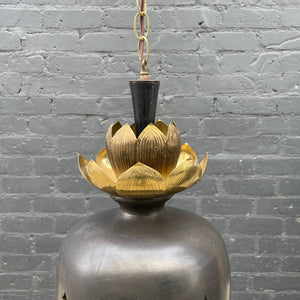Vintage Mid-Century Brass Lotus Pendant Chandelier by Feldman Lighting Co., c.1960’s