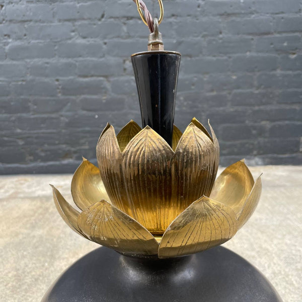 Vintage Mid-Century Brass Lotus Pendant Chandelier by Feldman Lighting Co., c.1960’s