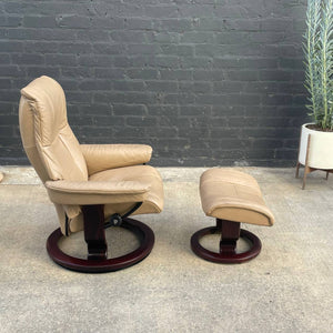 Ekornes Stressless Leather Reclining Chair with Ottoman