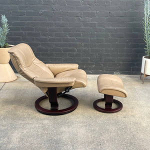 Ekornes Stressless Leather Reclining Chair with Ottoman